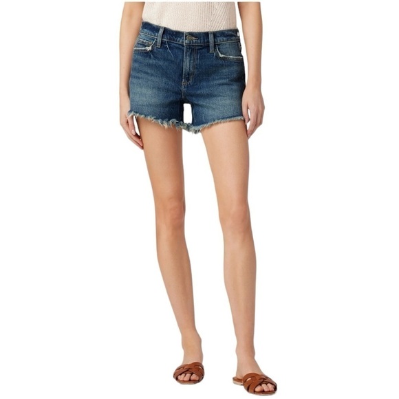 Joe’s Jeans Ozzie Short. Mid Rise Vintage Stretch Fray Hem Blue Sz 31 #1250 NWT - Picture 1 of 11